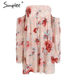 Simplee Strapless floral print summer dress