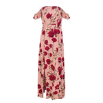 Simplee Bobo floral print split long dress