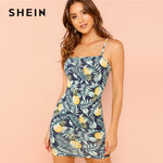 SHEIN Allover Pineapple Tropical Print Dress