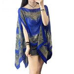 Summer Woman Sexy Bathing Suit Beach Dress Print Bikini Swimsuit Cover up Beach wear Pareo Sarong