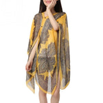 Summer Woman Sexy Bathing Suit Beach Dress Print Bikini Swimsuit Cover up Beach wear Pareo Sarong