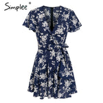Simplee Elegant floral print dress