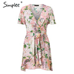 Simplee Elegant floral print women dress