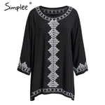 Simplee Bohemian print women short dress