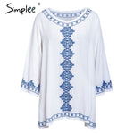 Simplee Bohemian print women short dress