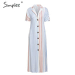 Simplee Striped long women summer