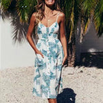 Simplee Bohemian floral print women dress
