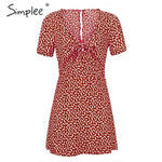 Simplee Casual Bohemain floral print short dress