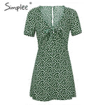 Simplee Casual Bohemain floral print short dress