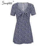 Simplee Casual Bohemain floral print short dress