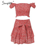 Simplee Co-ordinates floral print women dress