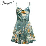 Simplee Floral print A-line women dress