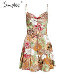 Simplee Floral print A-line women dress