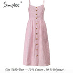 Simplee Elegant button women dress