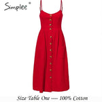 Simplee Elegant button women dress
