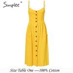 Simplee Elegant button women dress