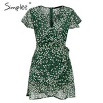 Simplee Print summer beach dress