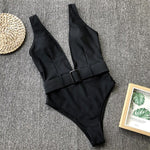 Simplee Snake print bikini women push up Monokini string V-neck swimsuit one piece swimwear  bathing suit Summer beach wear new