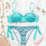 Simplee Sexy women string bikini micro Push up floral swimwear bathing suit biquini Summer beach wear brazil swimsuit female
