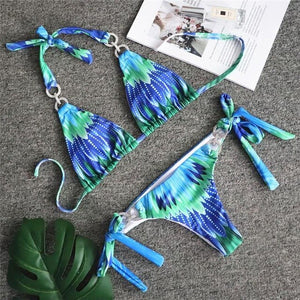 Simplee Print sexy extreme bikini micro Push up brazilian separate female swimsuit Summer 2019 swimwear women bathing suit new