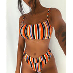 Simplee Floral print bikini 2019 micro Sexy bandeau swimsuit female Push upswimwear women bathing suit biquini Summer beachwear