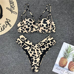 Simplee Push up brazilian swimsuit female Leopard print bikini 2019 micro High cut bathing suit Sexy swimwear women Summer swim
