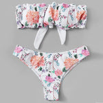 Simplee Bandeau floral top sexy swimsuit female Print bikini 2019 new bathing suit Push up swimwear women bathers Summer swim