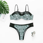 Simplee Halter mesh bikini 2019 micro Push up swimsuit female Transparent swimwear women bathing suit biquini Summer bathers