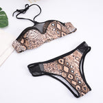 Simplee Halter mesh bikini 2019 micro Push up swimsuit female Transparent swimwear women bathing suit biquini Summer bathers
