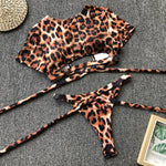 Simplee High neck bikinis 2019 mujer Sexy bondage swimsuit female crop top High cut swimwear women bathing suit push up bathers