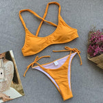 Simplee PeacPush up bikini micro Sexy sports swimsuit female biquini Summer bandeau swimwear women High cut bathing suit new