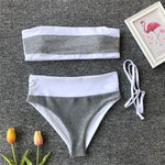 Simplee High waist bikini 2019 micro Bandeau swimwear women Sexy push up swimsuit  female Strapless bathing suit Swimming new