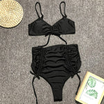Simplee Sexy thong women bikinis mujer High waist swimsuit female Solid swimwear women bathing suit biquini Summer beachwear new
