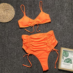 Simplee Sexy thong women bikinis mujer High waist swimsuit female Solid swimwear women bathing suit biquini Summer beachwear new
