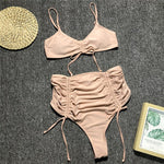 Simplee Sexy thong women bikinis mujer High waist swimsuit female Solid swimwear women bathing suit biquini Summer beachwear new