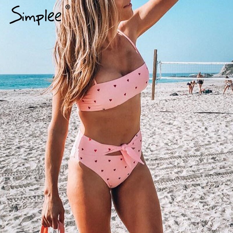 Simplee Bandeau bikini 2019 micro bathers Push up sexy swimsuit female High waist swimwear women bathing suit biquini Summer