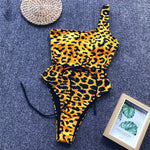Simplee High cut sexy bodysuits one piece swimsuit female Snakeskin pink swimwear women Push up bikini 2019 new bathing suit