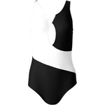 Simplee Hollow out swimsuit bikini push up Sexy patchwork one piece female High cut swimwear women bathing suit Monokini summer
